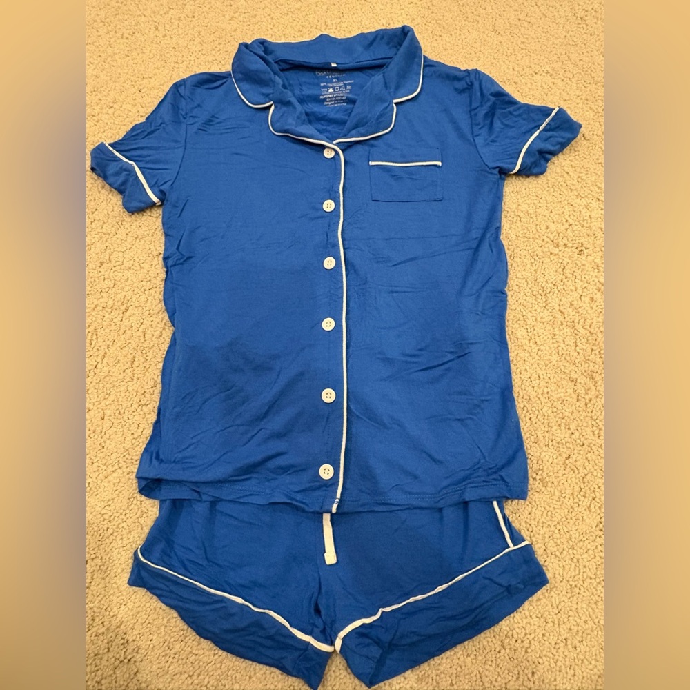 Katie J NYC Blue Pajama Set Tween XL